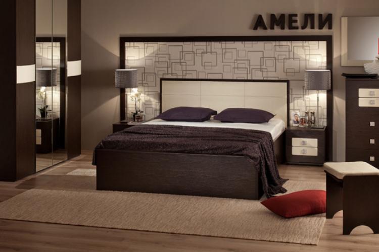 Кровать "Амели" Люкс венге 1,6м