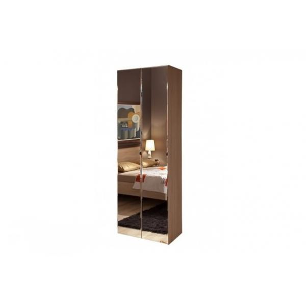 Шкаф для одежды "BAUHAUS 8" зеркальные фасады дуб сонома