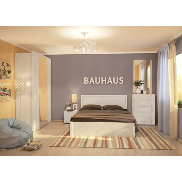 Кровать "BAUHAUS" бодега светлый 1,2м + основание